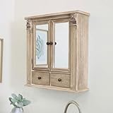 Melody Maison Wooden Mirrored Bathroom Cabinet