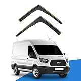 EdgeVisors Wind Deflectors | Fits: Ford Transit MK8 (2013-onwards) 2 Door Van 2pc Set | In-Channel Rain Guards for Wind, Rain & Sun Protection, Easy Installation - Tinted