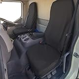 Town & Country Waterproof Heavy Duty Passenger Seat Cover Tailored To DAF LF (2013 onwards) without integrated seatbelt - Seat Cover - Black (Single Passenger)