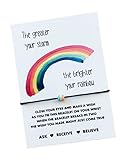 The greater your storm the brighter your rainbow wish string bracelet | Encouragement wish bracelet | Empowerment gift