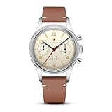 SEA-GULL 1963 International Edition,ST1901 Movement,Men's Mechanical Wrist Watches,Aviation Chronograph Pilot Watch,37.4mm,Manual Winding (Brown)