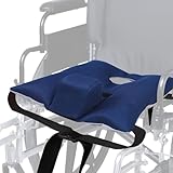 LIROPAU Anti-slip Wheelchair Cushion,Non-Slip Wheelchair Cushion for Seniors with Pommel Wedge and Seat Belt, Removable Breathable Cover for Hemorrhoids,Sciatica,Pressure Sores and Ulcers Pain Relief