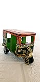 Original Handmade Indian Tuk Tuk Rickshaw l Wooden Table top model l Restaurant decoration l Souvenir Toy l Children's Gift l L6 x W4 x H5 l Rustic Bazar Ltd.