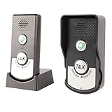Fockety Wireless Intercom Doorbells,Voice Intercom Doorbell Long Distance 3280ft 1000m Range 3 Gear Adjustable Sound Intercomunicador Voice Doorbell,Rechargeable Electronic Doorbell Chime