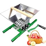 Apple Crusher, 7l Manual Grape Grinder, Fruit Stainless Steel Apple Wine Crusher Grinder, Homemade Cider Crusher, Large Capacity, Scratter Pulper for Fruits, Vegetables, Wine Apple Crusher
