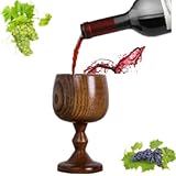 VIFERR Wooden Wine Goblet, Healthy Wooden Cup Elegant Drinking Cups Multi-Functional Wood Mug for Wine Coffee Tea Milk
