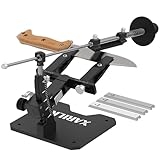 XARILK GEN3 Guided Knife Sharpening System, Aluminium | Professional Knife Sharpener, Knife Sharpening Kit W / 3 Diamond Plates (320#, 800#, 2000#) for for Hunting & Kitchen Knives
