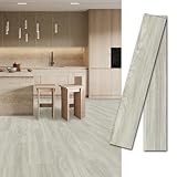 MULGREAT Peel and Stick Vinyl Flooring, Floor Tiles Self Adhesive Waterproof Wood Grain Planks, DIY for Bedroom, Kitchen, Living Room Home Decor, Natural Oak