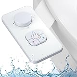 PENDEJATO Bidet Attachment for Toilet UK, Ultra-Slim Bidet with Self-Cleaning Dual Nozzles (Frontal & Rear Wash), WC Bidet Toilet Seat Attachment with Adjustable Water Pressure (Fashion White)