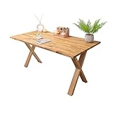 Solid Wood Oiled Oak Office Desk - 1200mm x 500mm x 27mm, Fully Finished Premium European Wooden Tabletop and X-Legs Workstation Table for Work, Writing and Study