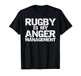 Funny Rugby Quote Vintage Gift Rugby is My Anger Management T-Shirt