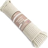 “The Strongest” Natural Cotton Clothesline Pulley by Smith’s® | 10m/33ft X 5.5mm | Soft Braided 130kgs Pulling Force Rope | Snag & Tear Resistant | 1 Year Guarantee!