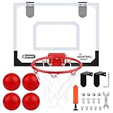 Dreamon Mini Basketball Hoop for Kids | Wall Mounted Basketball Hoop Includes Basketball and Net | Indoor Outdoor Sport Games for Boys Girls