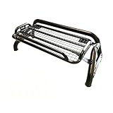 Direct4x4 Black SUS201 Short Arm Roll Bar with Cargo Basket Rack for Toyota Hilux 05-16