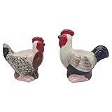 The Leonardo Collection Cockerel and Hen Novelty Egg Cups for Kitchen & Home | Ideal Eggs Cup for Egg Holder Storage | Durable Egg Holder for Everyday Use | Stylish Kitchen Accessory As Egg Cup