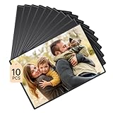 FRETONBA 10Pcs Magnetic Photo Frames, 6x4 inch Magnetic Picture Frame, Personalised Fridge Magnets for Photos, Postcard, Notices, Black