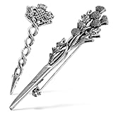 Holibanna 2Pcs Scottish Thistle Brooch National Pins Vintage Irish Brooch Clips Decorative Collar Pin for Women Men