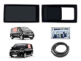 Van Demon Side Window Set for VW Transporter T5 (03-15) Left Fixed & Right Opening Dark Tint Glass Windows