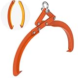 Insaga Timber Claw Hook, 64cm Wood Log Lifting Tong Heavy Duty Grapple Timber Claw Non-Slip Lumber Skidding Tong 2-Claw Logging Grabber Large Capacity Loaded Dragging, Carrying and Rolling Tool