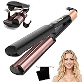 Hair Waver, Mini Hair Crimper - UKLISS Portable Wave Curling Iron with 5 Temps 250-400°F, Beach Waves Curler, Mermaid Waver for Wavy Hairstyle, Lightweight & Compact Size Crimpers for Women