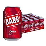 Barr Cola Cans - Fizzy Drinks 24 Pack x 330ml Cans - Refreshing Cola Flavoured Soft Drink