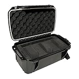 RENITOR Premium Triple Watch Travel Case Storage Box for 3 watches | ABS Ultimate Protection Waterproof Shockproof | Fits all Wristwatches & Smart watches up to 55mm | Cleaning Cloth Included (Black)