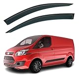 Set Of 2 STICK-ON Wind Deflectors Compatible with FORD TRANSIT CUSTOM Fits FORD TOURNEO CUSTOM 2012 2013 2014 2015 2016 2017 2018 2019 2020 2021 2022 2023 Models