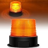 Dinfu LED Warning Light Wireless 12V Strobe Beacon Flashing Lights Rechargeable Emergency Amber Lights for Car Truck with Magnetic