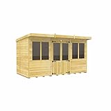 Buttercup Farm 12ft x 8ft Pent Summer House - Wood - L231 x W358 x H201 cm