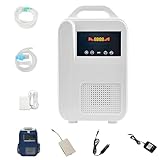 Health Oxygen Equipment, Portable Oxygen Concentrator Travel, Electric Oxygen Device with Oxygen Cannula and Suitcase, Oxygen Machine 1L / Min, 30 Million Negative Ions, for Home Travel Outdoor Car