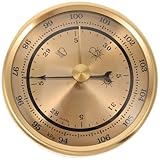 Yardwe Aneroid Barometer with Pointer Design for Accurate Weather Forecasting Multi-function Home Tool Combining Barometer Hygrometer Thermometer Air Pressure Gauge and Rain Indicator