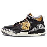 Jordan Womens WMNS Air Jordan 3 CK9246 067 Black Cement Gold - Size, Black/Fire Red/Metallic Gold/Cement Grey, 7 UK