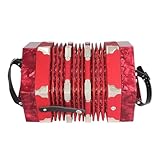 Btuty Accordion Acordeon Concertina Accordion Instrument Acordion 20-Button 40-Reed Anglo Style with Carrying Bag (Red)