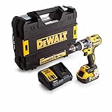 DEWALT DCD796P1-GB XR Brushless Compact Lithium-Ion Combi Drill, 18 V, Yellow/Black