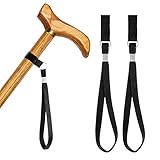 Shappy 2 Pack Wrist Loop for Walking Sticks Strap Gifts for Elderly Black Walking Stick Accessories Wrist Strap Donate Ties Crutches Holder for Nursing Homes Dad and Mom Gifts
