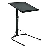 Folding Laptop Table Black With Adjustable Height and Tilt Angle Portable Gaming Computer Desk Tablet Stand Tray Bedside Sofa Armchair Crafting Jigsaw
