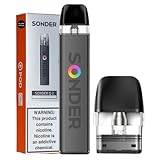 Geekvape Sonder Q2 Vape Kit [Midnight Black] - Available in 16 colours - 1350mAh Battery, Type-C Fast Charge, 30W Output, RGB Light, Aluminum Casing - Works with Q Pods - No Nicotine