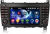 Erisin 8-Core 4GB+64GB Android 14 Car Stereo GPS Sat Nav for Mercedes Benz C-Class W203 CLC-Class W203 C180 G-Class W463 7" Car Radio IPS CarPlay Android Auto DSP DAB+ Bluetooth 5.0 Canbus WiFi OBD2