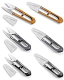 HAN-LBG Small Sewing Scissors 6 Pack, Bonsai Pruning Scissors 4.1in Small Cross Stitch Thread Snips for DIY Embroidery Knitting Bud Leaves Flowers Dead Heading