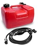 Portable Boat Fuel Gas Tank with Connector Fit for YAMAHA Marine Outboard Boats Kayaks Yachts Canoes Inflatables