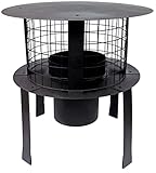 FOXY METAL FABRICATION Chimney Pot Flexible Flue Liner Pot Hanging Cowl With Bird Guard To Fit 6" Flue Liner.