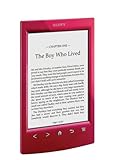 Sony Reader (PRS-T2/RC). Rot: Leichter E-Book Reader mit IR Touchscreen, W-LAN, integrierten E-Book. Größe: 110 x 173 x 9,1 mm
