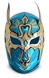Deportes Martinez Children Sin Cara Lycra Lucha Libre Wrestling Mexican Mask Teenager, Kid and Child Luchador Mask (Blue)