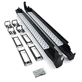 Predator4x4 Black and White Side Steps Foot Rail Pair Compatible with Honda CRV MK3 07-11 Bolt On Aluminium and ABS Running Board Rails Sidesteps Sills