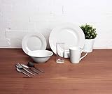 Sabichi 9pc Dining Starter Set - Elegant Porcelain Dinner and Crockery Set - Ideal for Students, University and First-Time Buyers - Plates and Bowls Set for 1