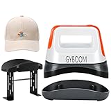 Hat Press Mini Heat Press,6.3"x3.3" Press Heat Machine with Curved Ceramic-Coated Heat Plate,3 Kinds of Heating Settings Temperature Control and Safety Base,Auto-Off Function(Orange)