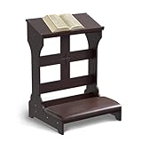lesolar Prayer Bench Prayer Kneeler,Church Prayer Chair Stool Table, Kneeler Prayer Bench Stool Prayer Table Shelf,Religious Gifts for Meditation and Prayer with Bench and Folding Table Top in Home.