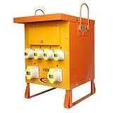 10kVA Site Transformer 110V Single Phase with 4x16A 2x32A Outlets for Construction Sites Workshops and Industrial Settings