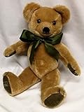 Merrythought 19" Harrods Golden Fully Jointed Collectible Bear with Green Ribbon