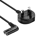 2M longer Samsung TV Power Cord Replacement for Samsung TV 24" 32" 40" 43" 48" 49" 50" 55" 60" 65", UN40 UN43 UN48 Charger Cable, LG/TCL/Sony 90 Degree Angled 18AWG 2-Prong to L-Shaped C7 Power Cord